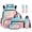 Beach Starfish Shell, variant on Xixirimido Cartoon Cats Books Floral Print 6Pcs Matching School Supplies Set - Backpack Lunch Bag Pencil Case Water Bottle Sleeve Keychin Bookmark, Multi Pocket Kids Teens Bookbag