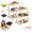 2pcs White, variant on Multi-Layer Dish & Prep Tray Storage Rack, 3-Tier Foldable Food Prep Storage Rack Easy to Store, Collapsible Food Display Racks with X-Shaped Legs for Parties, Picnics, Kitchen(Black)