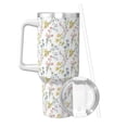 thumbnail image 2 of Uemuo Floral Print 40oz Ice Bully With Handle And Straw Stainless Steel Vacuum Insulated Cup And 2 In 1 Straw Lid Insulated Travel Tumbler, 2 of 8
