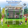 thumbnail image 2 of Kacho Trampoline 14FT, 1400LBS Trampoline with Enclosure Net, Basketball Hoop, Ball, Sprinkler, Light, Large Outdoor Trampoline for 1-2 Adults/ 4-5 Kids, Backyard Trampoline, No Gap Design, Green, 2 of 7
