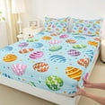thumbnail image 3 of Manfei Kawaii Easter Egg Full Size Sheets, Colorful Polka Dots Bed Sheets, Teens Boys Girls Kids Sheet Sets, Super Cozy Room Decor, 4-Piece, 3 of 7