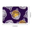 thumbnail image 3 of XMXT Non-Slip Polyester Bathroom Rugs Kitchen Door Mat, Tiger Heads Purple Print Machine Washable Bath Mats Rug for Kitchen Shower Bathtub Decor, 15.7 x 23.6 inches, 3 of 9