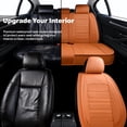 thumbnail image 3 of 2020 for Hyundai Elantra Car Seat Cover, Premium Leather 360° Full Coverage Seat Set Scratch & Wear Resistant Refresh Car Interior, Orange Car Seat Covers, Pet Car Seat Covers, 3 of 9
