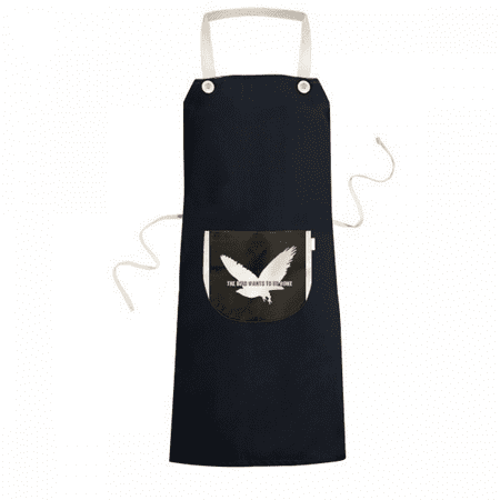 

The Bird Wants To Go Home Apron Bib Sarong Cooking Baking Kitchen Pocket Pinafore