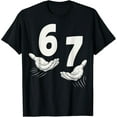 thumbnail image 2 of 100% Cotton Six Seven 67 6 7 Kids 67 Teen Boys 6 7 Meme Hands Funny T-Shirt, 2 of 5