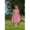 thumbnail image 3 of Arshiner Girls Summer Dress Tween Flutter Sleeve High Low Formal Dresses for Wedding Party with Pocket, 3 of 8