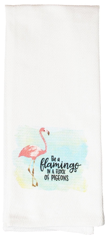 3 Pc Set Kitchen Dish Towels /& Dish Drying Mat Pink Flamingo Stand Tall Summer