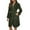Army Green, variant on Fanxing Fuzzy Robes for Women Plush Fleece Texture Short Bathrobe Fluffy Pocket Belted Nightgown Army Green L