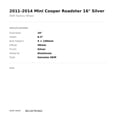 thumbnail image 3 of 2011-2014 Mini Cooper Roadster 16" Silver OEM Factory Wheel Rim 36116791942, 3 of 3