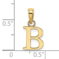 thumbnail image 3 of 14K Yellow Gold Block Design Small Letter B Initial Pendant, 3 of 4