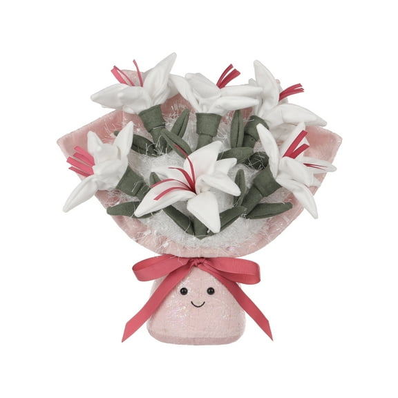 Apricot Lamb Lily Bouquet Plush Toy for Kids 11 Inches