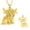 Gold, variant on Highland cattle Pendant Cremation Jewelry for Ashes Holder Urn Necklace for Ashes of Loved One