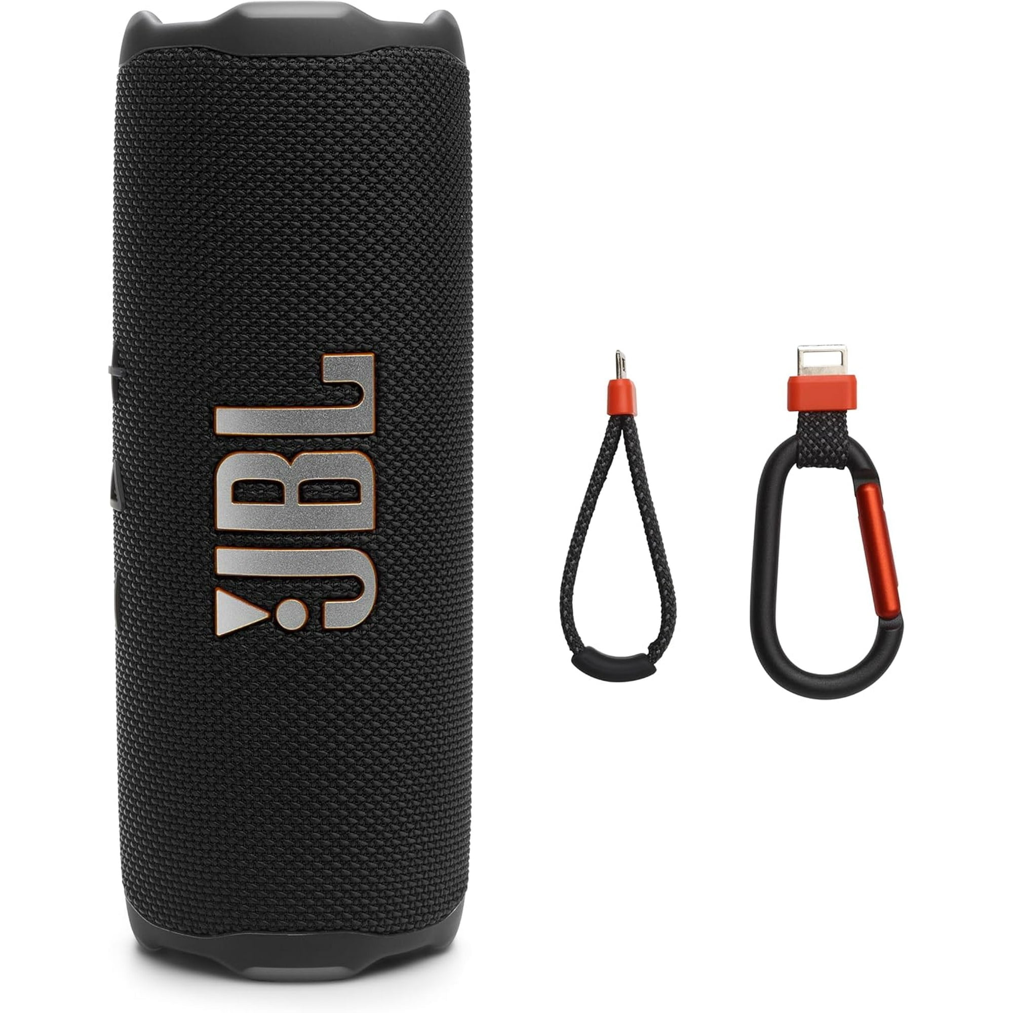 Restored JBL Flip 7 Portable waterproof and drop-proof speaker, Bold JBL Pro Sound with AI Sound Boost, 16Hrs of Playtime, and PushLock system with interchangeable accessories Black Refurbished