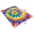 thumbnail image 4 of Colorful Rainbow Tie Dye Spiral Pattern Blanket,Comfortable Soft Flannel Throw Blanket,All Season,Warm Lightweight Blankets for Sofa Bed Couch Living Room Chair,40"x50", 4 of 4