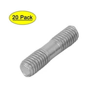M5x20mm 304 Stainless Steel Double End Threaded Rod Tight Push Stud 20pcs