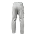 thumbnail image 6 of Mens Lightweight Baggy Sweatpants Wide Leg Casual Workout Pants | Premium Cotton Blend, Elastic Waist Inner Outer Drawstring, Y2K Oversized, Breathable for Gym Lounge Gray 2XL, 6 of 8