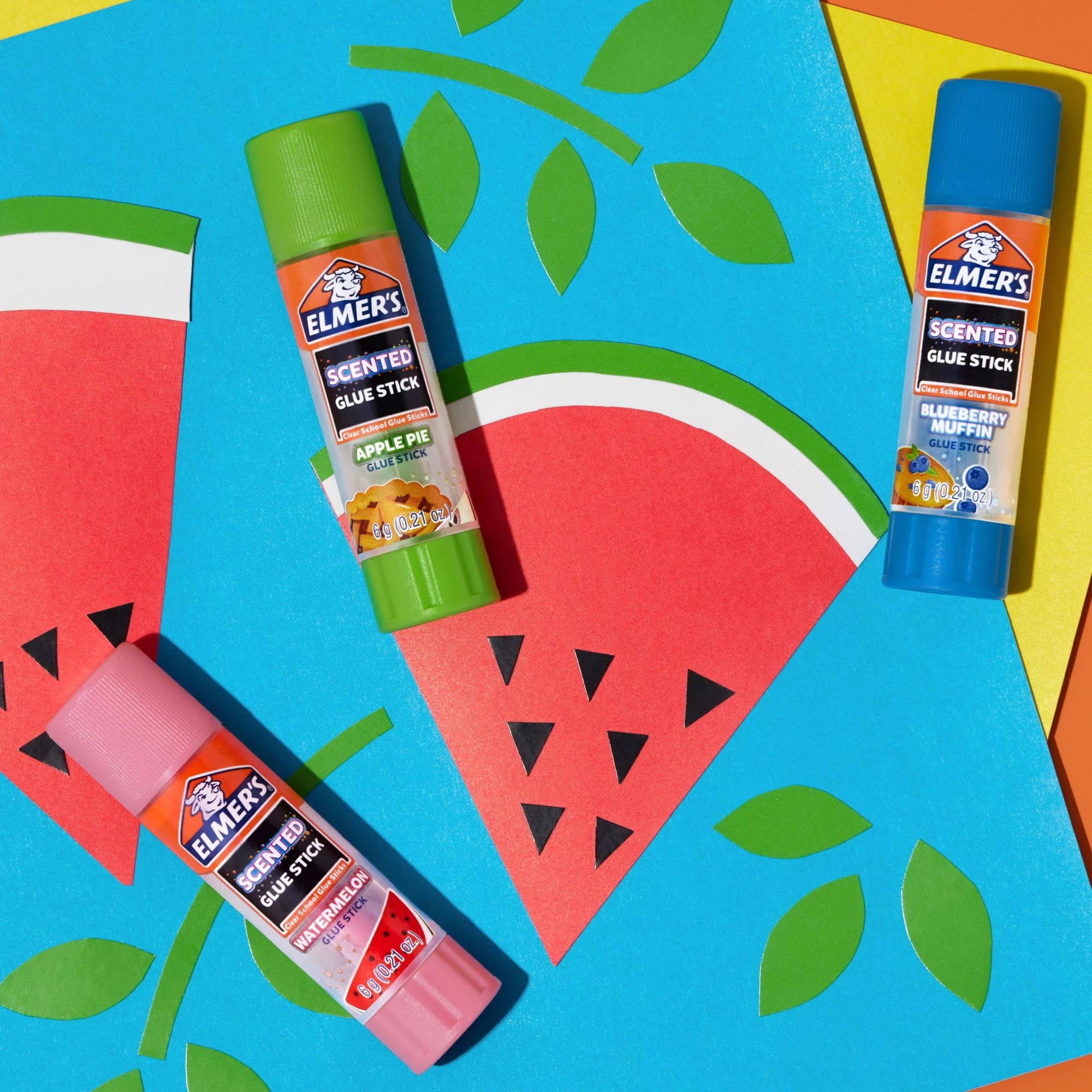 (2 pack) Elmer’s Scented Glue Sticks, Safe, Nontoxic School Glue, 3 Count, Giant Sticks (22 g each)