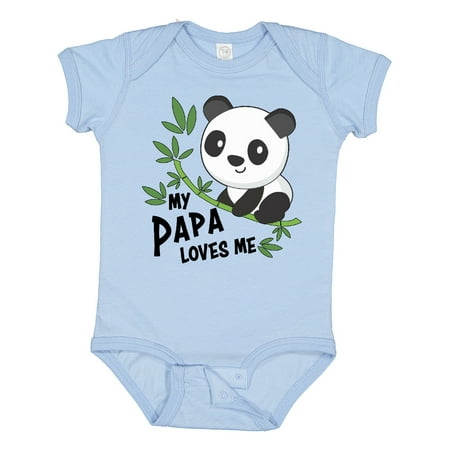 

Inktastic My Papa Loves Me- Cute Panda Gift Baby Boy or Baby Girl Bodysuit