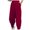 Wine, variant on Inleife Womens Summer Pants 2025 Trendy, Casual Elastic Waist Women New Fashion Solid Pocket Pants Full Length Pants