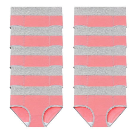 ATOYSOY Women s Shapewear Control Briefs Seamless for Ladies Plus Size Hip Lifting Cotton Panties  10 Pack Underpants Multipack Solid Panty Classic Briefs Comfy Stretchy Clearance Pink XXL