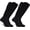 Black, variant on Unisex Soccer Socks, Knee High Solid Baseball Football Sports Team Socks