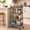 Gray, variant on BEAUTYPEAK 4-Tier Rolling Utility Cart Metal Storage Organizer with Lockable Casters Mesh Cart, Green