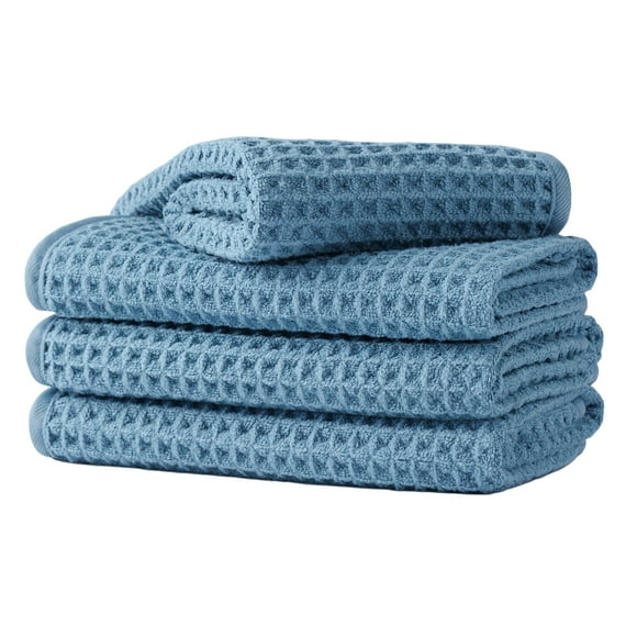 Toallas faciales MICROFI con forma de gofre de microfibra, 30,48 x 30,48 cm, 4 unidades
