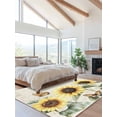 thumbnail image 2 of American Pastoral Style Area Rug for Bedroom 4x6 Ft Sunflower Plant Farm Super Soft fuzzy Throw Rug Non-Slip Fluffy Plush Indoor Floor Carpet for Living Room Nursery Home Decor, 2 of 8