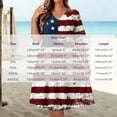 thumbnail image 3 of Lopecy-Sta Womens Dresses Short Sleeve V Neck Distressed American Flag Print A Line Midi Dress Casual Summer Patriotic Beach Party Dress, 3 of 8