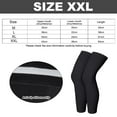 thumbnail image 2 of 1PCS black summer outdoor ice silk sunscreen leg covers cycling basketball running sports leg guards knee guards cold - XXL, 2 of 5