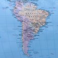 thumbnail image 3 of WRITWAA Detailed Political World Map Wall Poster Blue Full Lamination for Home and Office, 3 of 8