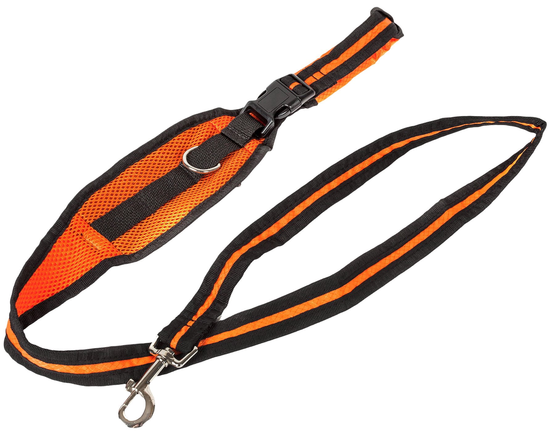 Pet Life LS12OR 2 in1 Training Dog Leash & Pet Belt with Pouch, Orange - One Size