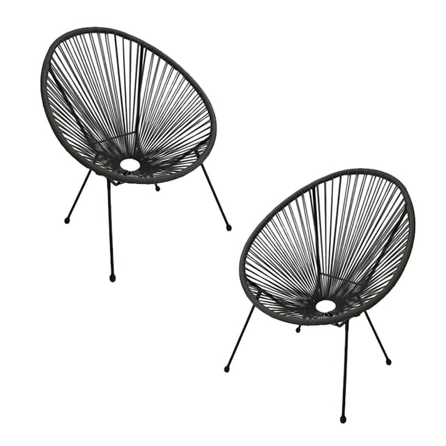 Ilios INNOVA Sillas Estilo Acapulco con Estructura de Acero y Diseño Retro Moderno – Ideales para Exterior e Interior, Ergonómica y Fáciles de Limpiar
