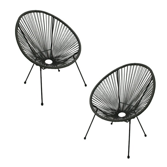 Ilios INNOVA Sillas Estilo Acapulco con Estructura de Acero y Diseño Retro Moderno – Ideales para Exterior e Interior, Ergonómica y Fáciles de Limpiar