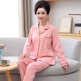 thumbnail image 1 of REDHOTYPE Pyjama Simple Mode Femme Manches Longues Pantalon Coton Grande Taille Col Rond Vêtements de Maison Deux Pièces, 1 of 2