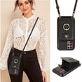 thumbnail image 6 of Compatible with Samsung Galaxy S22 Ultra 5G Wallet Phone Case Screen Protector Ring Crossbody Strap Stand Credit Card Holder RFID Cell Cover for S22ultra 22S S 22 S22ultra5g 6.8 Women Girls Black, 6 of 8