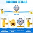 thumbnail image 4 of Refrigerant Charge Hose Premium AC Refrigerant Recharge Hose Kit with Gauge 1/2 Acme Thread Sturdy Car Air Conditioner Recharging Hose for Home Car Air Conditioner, 4 of 11