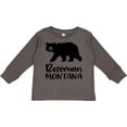 thumbnail image 3 of Inktastic Bozeman, Montana Black Bear Silhouette Boys or Girls Long Sleeve Toddler T-Shirt, 3 of 5