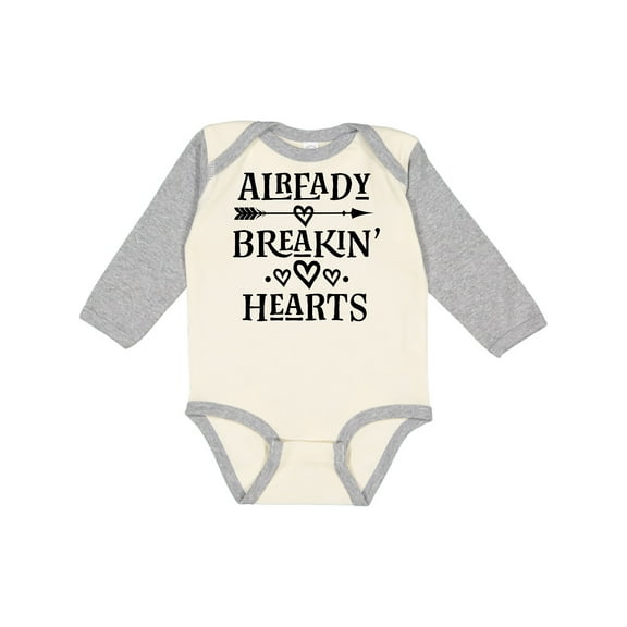 Inktastic Boys Valentines Day Breaking Hearts Boys Long Sleeve Baby Bodysuit
