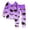 H152 Light Purple, variant on SJLDQY Halloween Girls Pajama Sets Long Sleeve Shirts Pants 2 Piece Pj Sets Hallowmas Printed Sleepwear Comfy Loungewear Sets for Girls