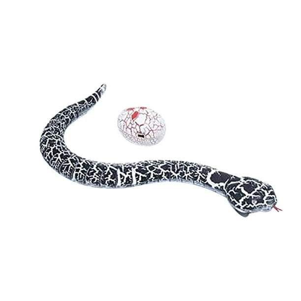Juguete de serpiente con control remoto - Serpiente de cascabel realista de 16" con mando a distancia infrarrojo, USB recargable, rápida - Naranja