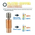 thumbnail image 4 of Heatbreak Para Impresora 3D, Procesamiento Fino 0,3 Pieza De Repuesto De Alto Acabado Aislamiento Térmico Totalmente Metálico Para Filamento De 1,75 Mm Para I3 MK3 MK3S, 4 of 7