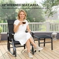 thumbnail image 5 of Outsunny Outdoor Glider Chair with Ottoman, 2-Piece Patio Glider Set with High Back, Wide Seat, Breathable Mesh for Porch, Garden, Backyard, Black, 5 of 9