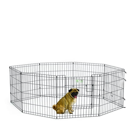 Midwest Black Pen - MidWest 8 Panel Black Exercise Pen with MAX Lock Door