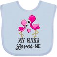 thumbnail image 3 of Inktastic My Nana Loves me with Two Flamingos Boys or Girls Baby Bib, 3 of 4
