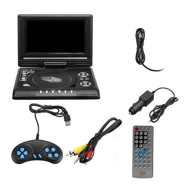 16:9 Widescreen DVD Player DVD Player 7.8 Inch DVD Player 16:9 Widescreen 270° Rotatable DVD Player ,Bluetooth Transmitter 5.0
