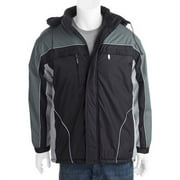 Big Men's Fleece-Lined Jacket with Removable Hood
