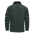 thumbnail image 2 of SWSMCLT Men's Long Sleeve Top Sherpa Fleece Lined Jacket Snow Cozy Thick Casual Jackets Corduroy Fashion Fall Winter Snap On Dark Green XX-Large, 2 of 2