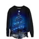 thumbnail image 5 of Cárdigan informal de cuello redondo para mujer, estampado navideño, manga larga, jersey de punto de poliéster para mujer, 5 of 7