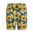 thumbnail image 4 of Wukai Sunflowers Men’s Short Pajama Pants With Pockets Soft Sleep Pj Shorts for Men-Small, 4 of 6